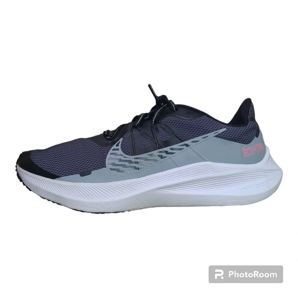 Nike Air Zoom Winflo 7 Shield Running Shoes Obsidian Mist Black Men's Size 10 - Picture 6 of 13